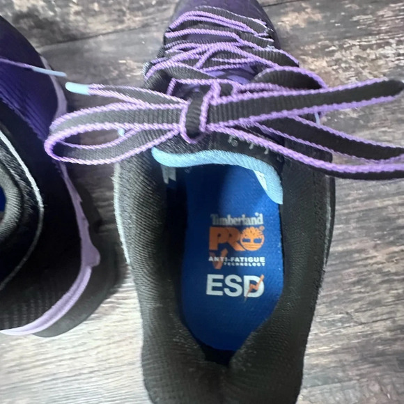 Timberland Pro Powertrain Sport Alloy Toe Work Sneaker Purple and Black - Picture 6 of 9